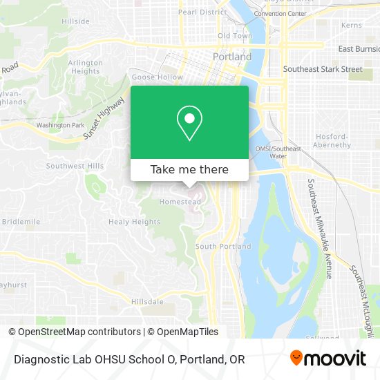 Mapa de Diagnostic Lab OHSU School O