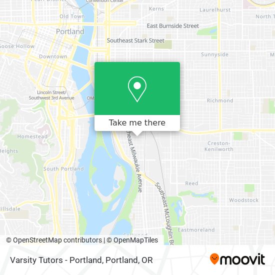 Varsity Tutors - Portland map