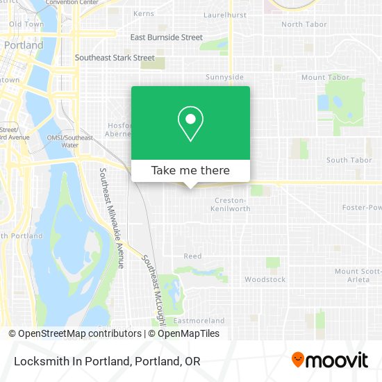 Locksmith In Portland map