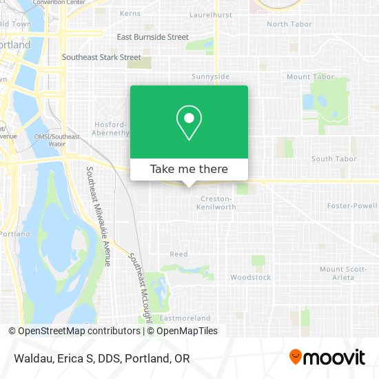 Waldau, Erica S, DDS map