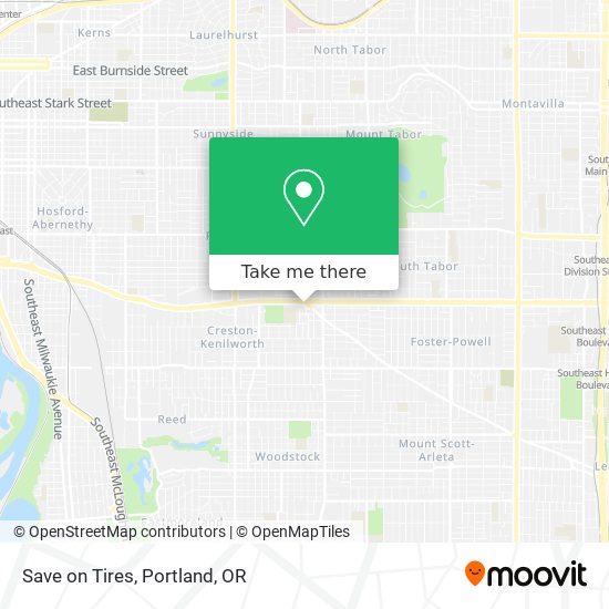 Save on Tires map