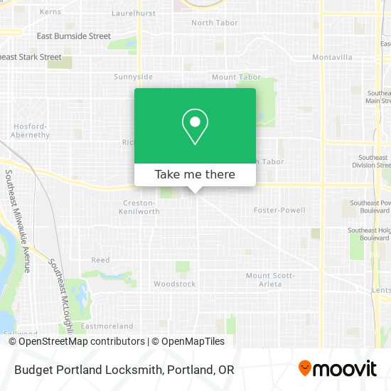 Budget Portland Locksmith map