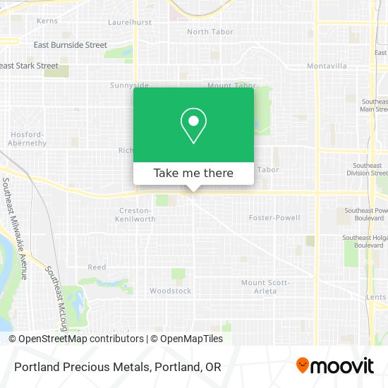 Mapa de Portland Precious Metals