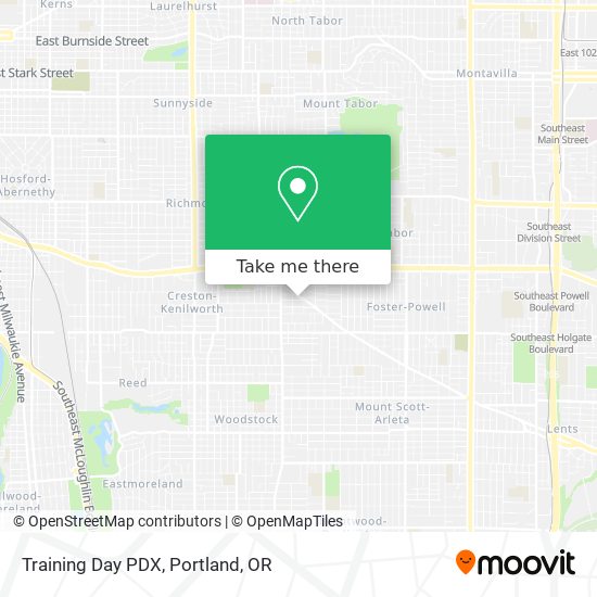 Mapa de Training Day PDX