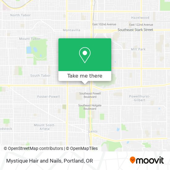 Mystique Hair and Nails map