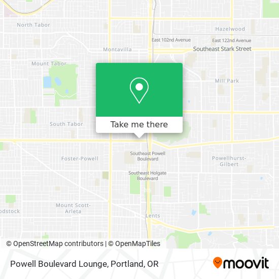 Powell Boulevard Lounge map