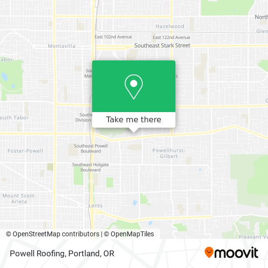 Powell Roofing map