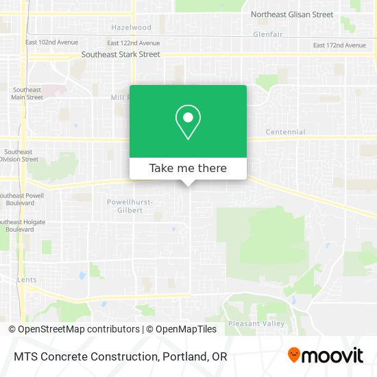 MTS Concrete Construction map