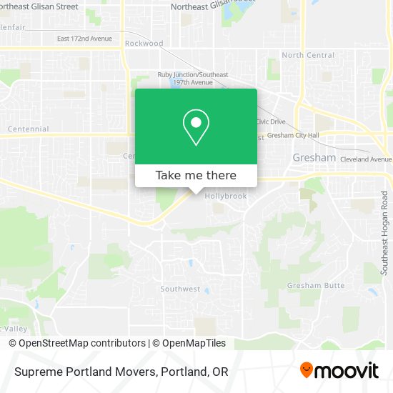 Supreme Portland Movers map