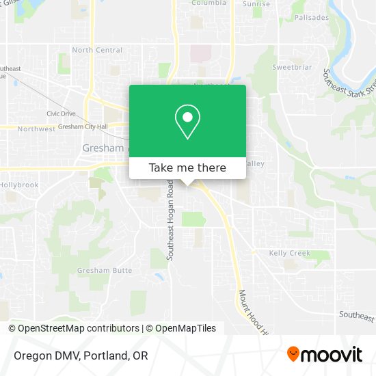 Mapa de Oregon DMV