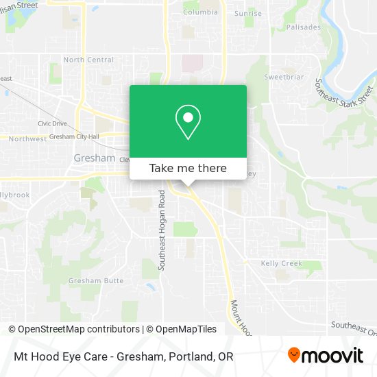 Mt Hood Eye Care - Gresham map