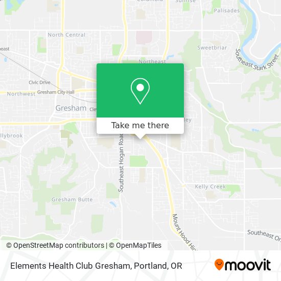 Mapa de Elements Health Club Gresham