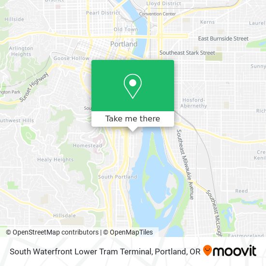 South Waterfront Lower Tram Terminal map