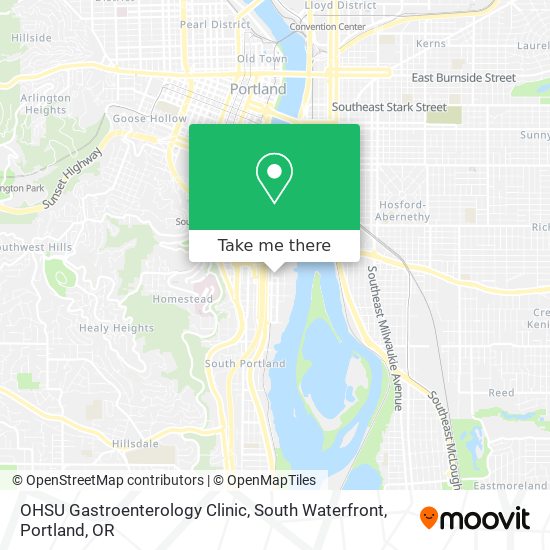 OHSU Gastroenterology Clinic, South Waterfront map