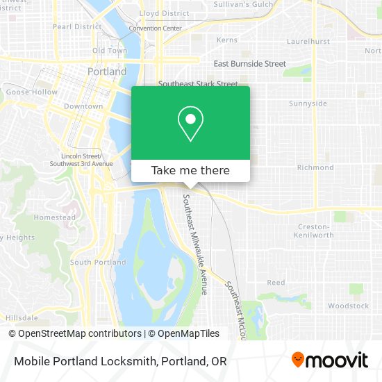 Mapa de Mobile Portland Locksmith