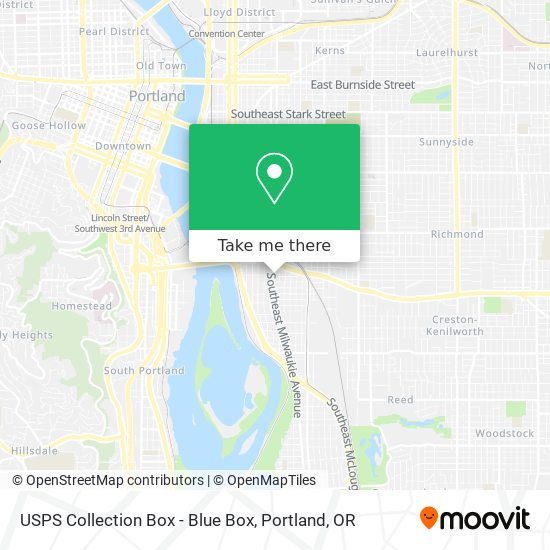 USPS Collection Box - Blue Box map