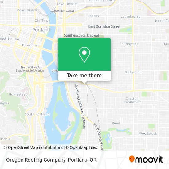 Oregon Roofing Company map