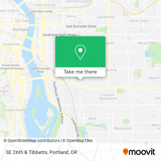 SE 26th & Tibbetts map