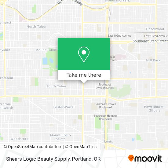 Mapa de Shears Logic Beauty Supply