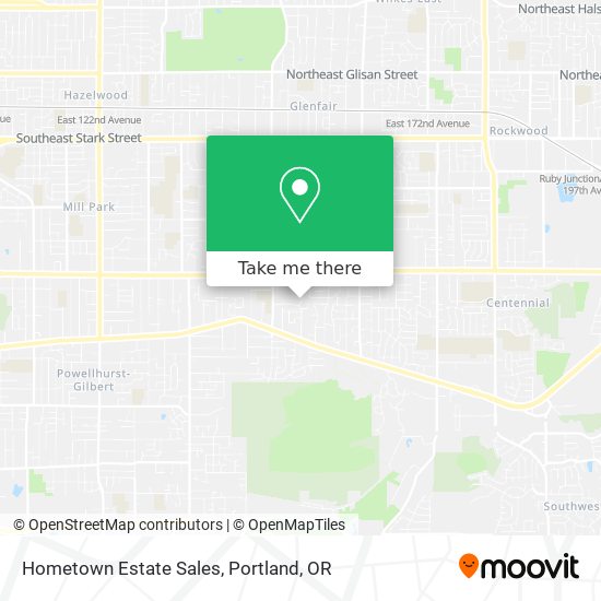 Hometown Estate Sales map