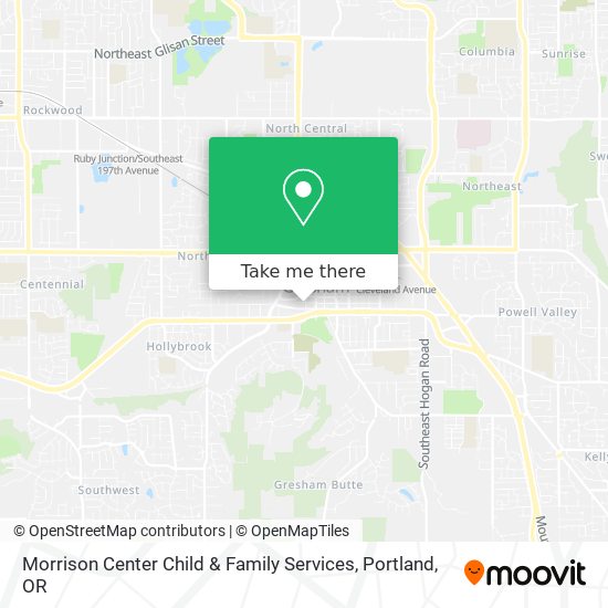 Mapa de Morrison Center Child & Family Services