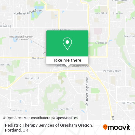 Mapa de Pediatric Therapy Services of Gresham Oregon