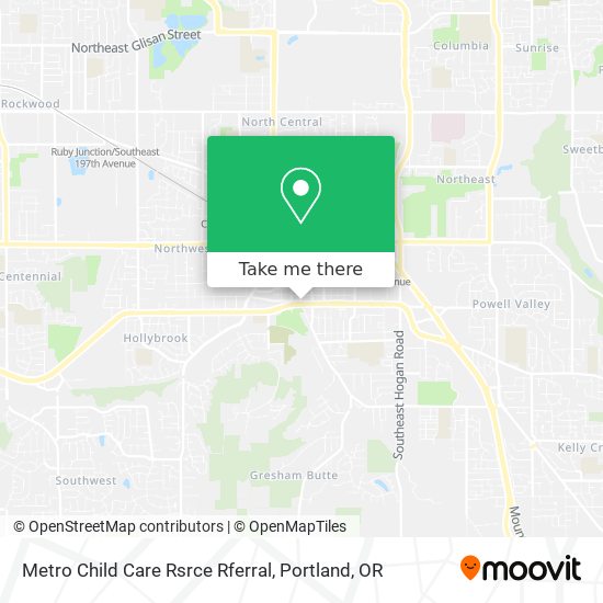Mapa de Metro Child Care Rsrce Rferral
