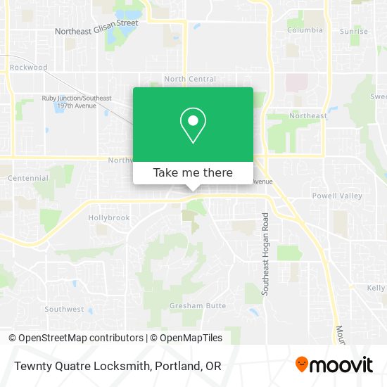 Tewnty Quatre Locksmith map