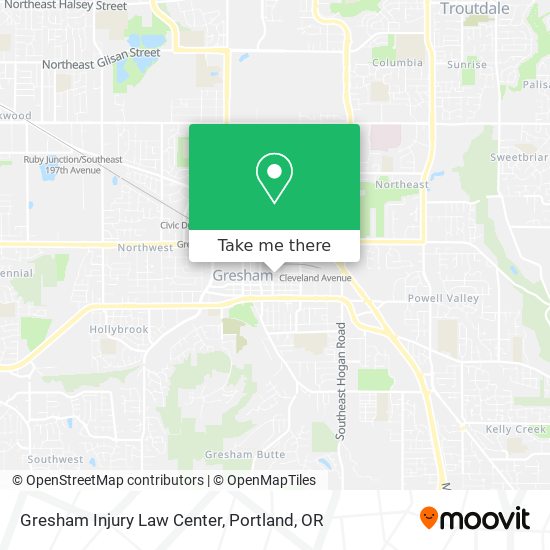 Gresham Injury Law Center map