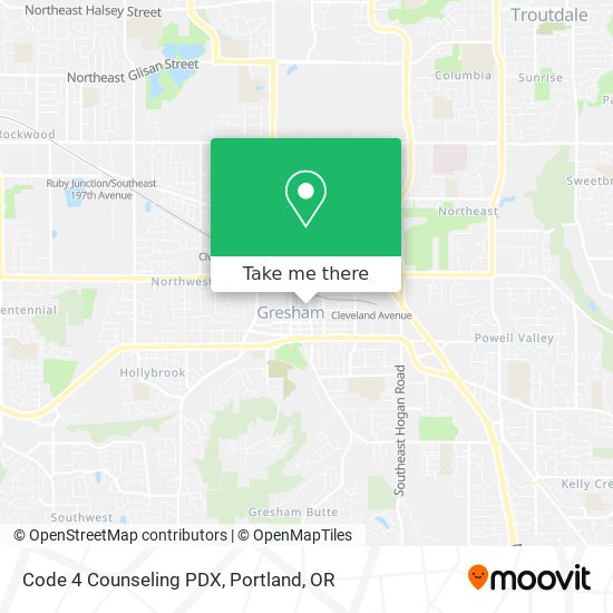 Code 4 Counseling PDX map