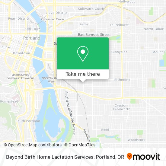 Beyond Birth Home Lactation Services map