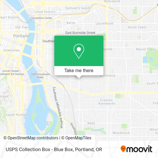 USPS Collection Box - Blue Box map