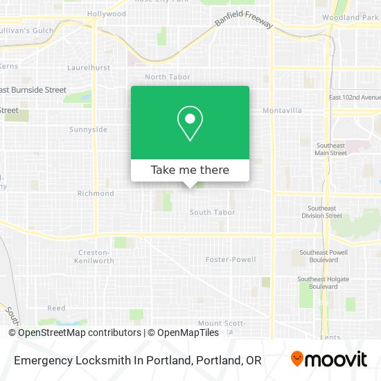 Emergency Locksmith In Portland map