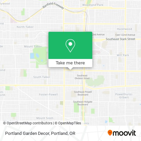 Mapa de Portland Garden Decor