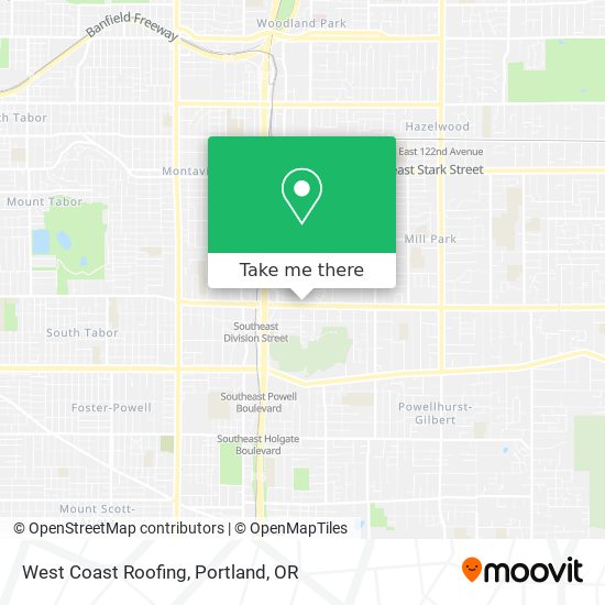 West Coast Roofing map
