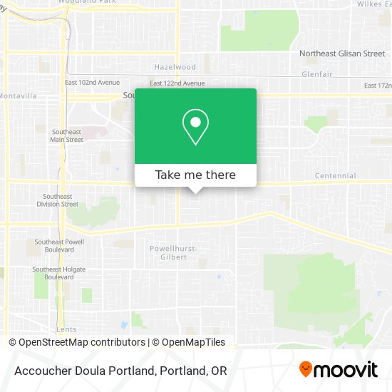 Mapa de Accoucher Doula Portland