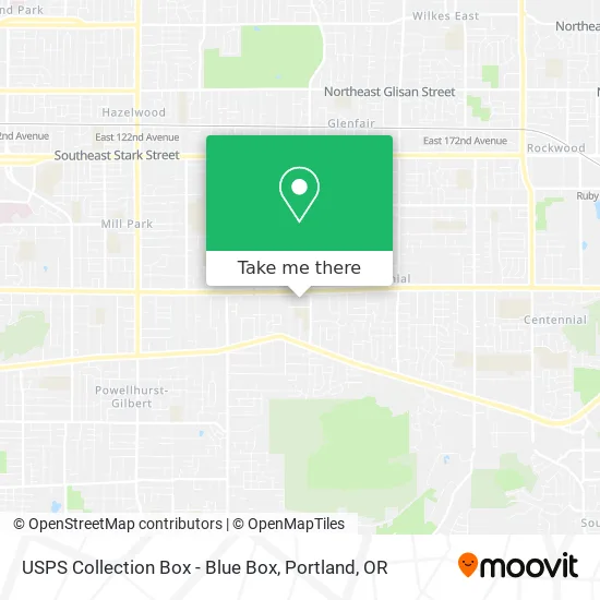USPS Collection Box - Blue Box map