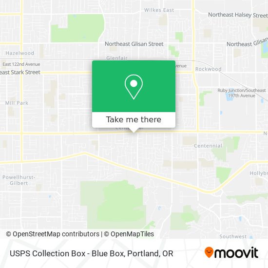 USPS Collection Box - Blue Box map