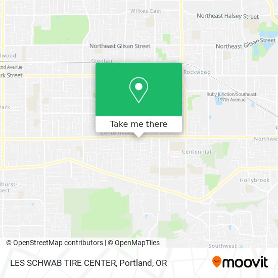 LES SCHWAB TIRE CENTER map