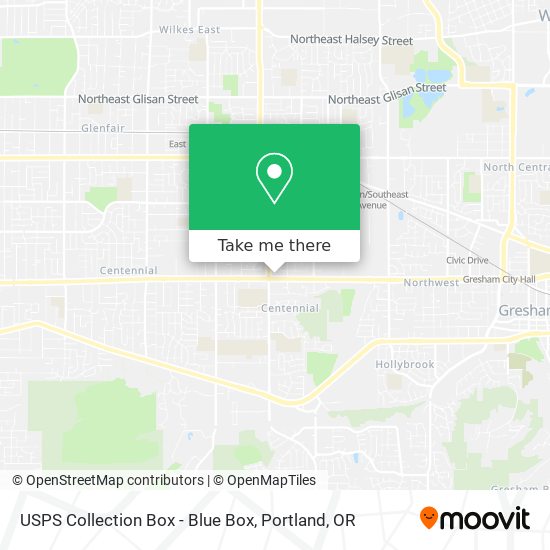 USPS Collection Box - Blue Box map