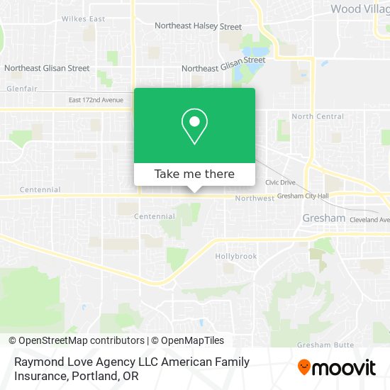 Mapa de Raymond Love Agency LLC American Family Insurance