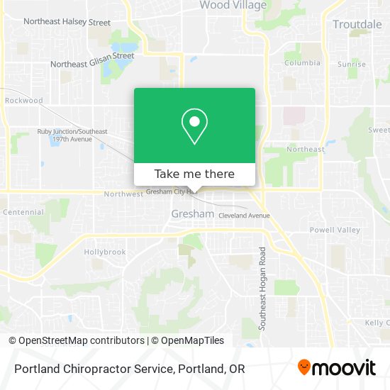 Mapa de Portland Chiropractor Service