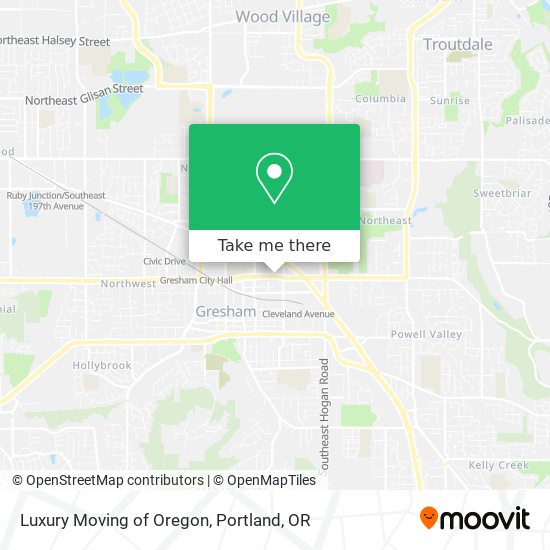 Mapa de Luxury Moving of Oregon
