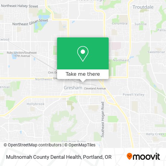 Mapa de Multnomah County Dental Health