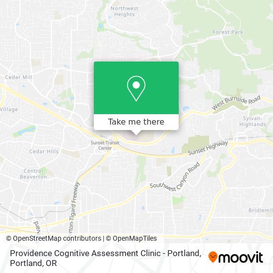 Providence Cognitive Assessment Clinic - Portland map