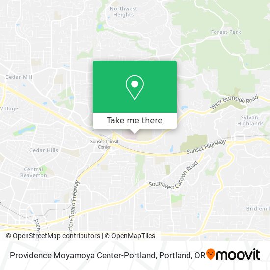 Providence Moyamoya Center-Portland map