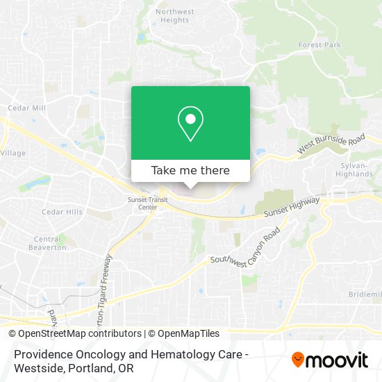 Providence Oncology and Hematology Care - Westside map