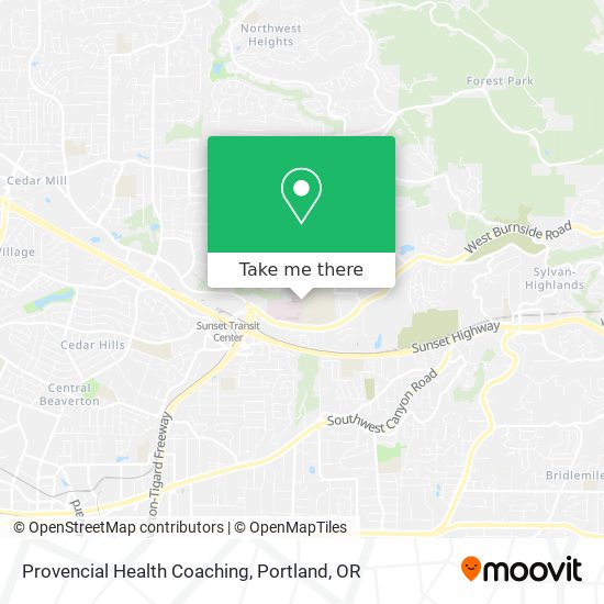 Provencial Health Coaching map