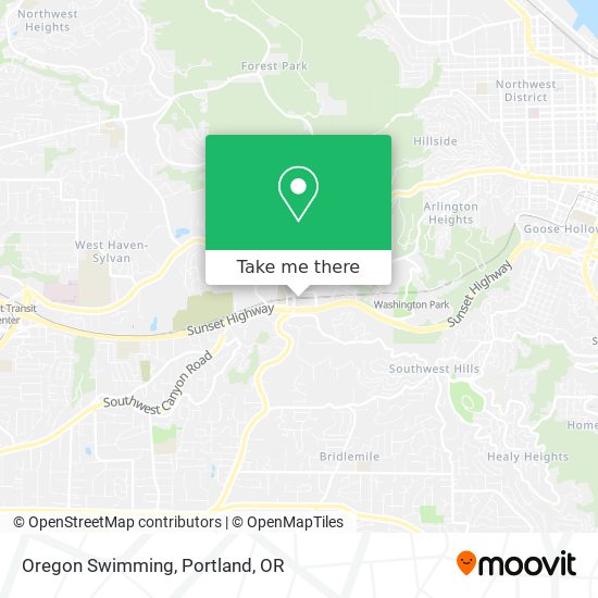 Oregon Swimming map