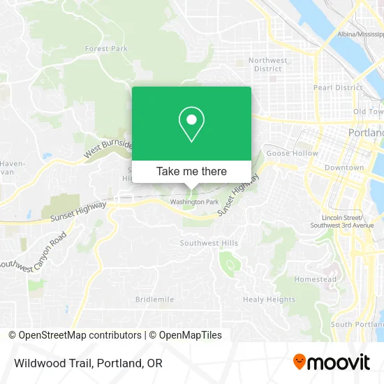 Wildwood Trail map
